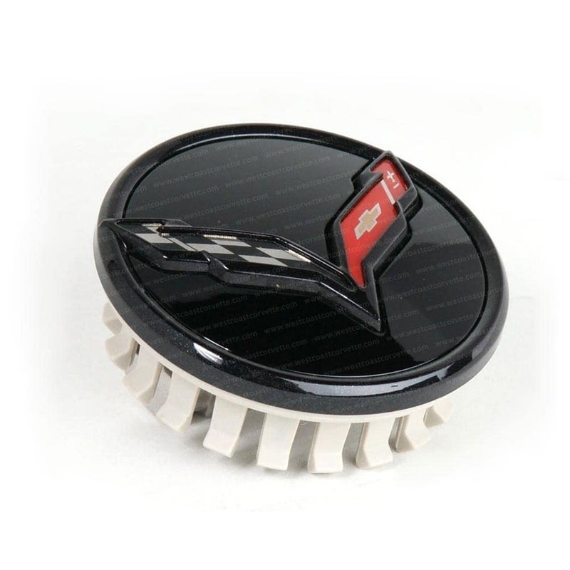 Davies Corvette C7 Corvette GM Center Cap w/ Crossed Flags Logo - Carbon Flash Black for 2014-2019 Corvettes - Sold Individually - Image 2